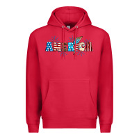 Cardinal Lightning bolt with America Premium Hoodie - Neo Western
