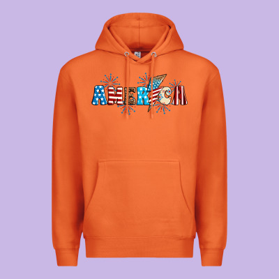 Lightning Bolt With America Premium Hoodie Designed By Neo Western