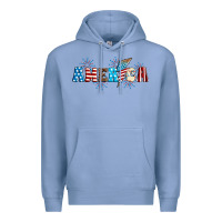 Colony Blue Lightning bolt with America Premium Hoodie - Neo Western