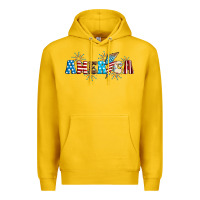 Lemon Lightning bolt with America Premium Hoodie - Neo Western