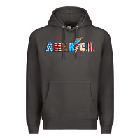 Smoke Lightning bolt with America Premium Hoodie - Neo Western
