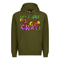 Army Green let's get cray Premium Hoodie - FaDigitalArtStudio