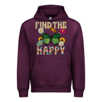 Mauve Wine Kind The Happy Urban Hoodie - CowhideDigitalArt