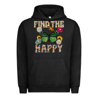 Pigment Black Kind The Happy Urban Hoodie - CowhideDigitalArt