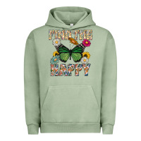 Pigment Oil Green Kind The Happy Urban Hoodie - CowhideDigitalArt
