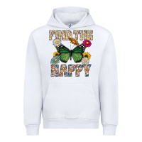 White Kind The Happy Urban Hoodie - CowhideDigitalArt