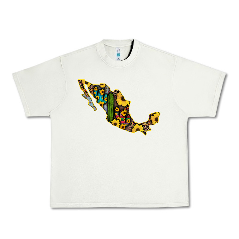 Guerrero Mexico Serape Cactus Sunflower Map Urban Heavy Tee by RanaPortraitStore | Teevron