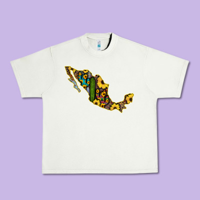 Guerrero Mexico Serape Cactus Sunflower Map Urban Heavy Tee Designed By Ranaportraitstore