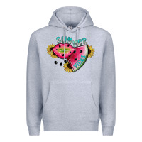 Heather Grey summer vibes Premium Hoodie - SublimationCraftShop