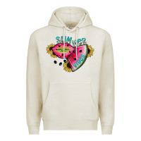 Oatmeal Heather summer vibes Premium Hoodie - SublimationCraftShop