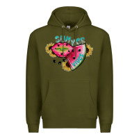 Army Green summer vibes Premium Hoodie - SublimationCraftShop