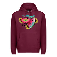 Burgundy summer vibes Premium Hoodie - SublimationCraftShop