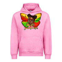 Fuchsia Pink juneteenth butterfly black girl Urban Hoodie - HRA Design Shop