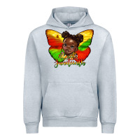 Heather Grey juneteenth butterfly black girl Urban Hoodie - HRA Design Shop