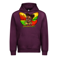 Mauve Wine juneteenth butterfly black girl Urban Hoodie - HRA Design Shop