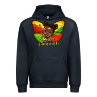 Navy juneteenth butterfly black girl Urban Hoodie - HRA Design Shop