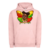 Pigment Salmon juneteenth butterfly black girl Urban Hoodie - HRA Design Shop
