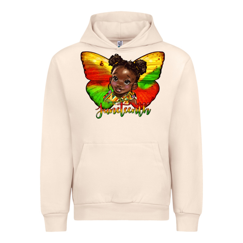 Juneteenth Butterfly Black Girl Urban Hoodie by HRA Design Shop | Teevron