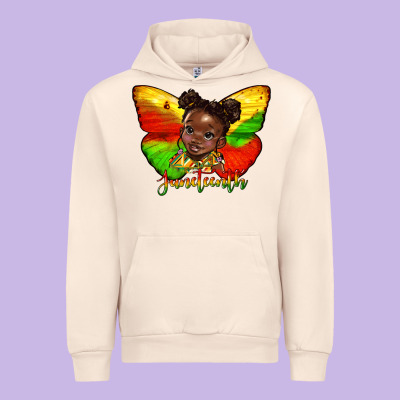 Juneteenth Butterfly Black Girl Urban Hoodie Designed By Hra Design Shop