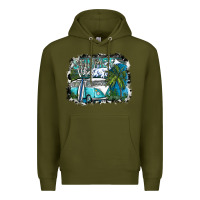 Army Green summer vibes Premium Hoodie - SublimationCraftShop