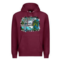 Burgundy summer vibes Premium Hoodie - SublimationCraftShop
