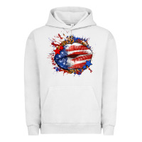 Pigment Lunar Rock Leopard American flag lips Urban Hoodie - Neo Western