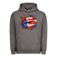 Pigment Tornado Leopard American flag lips Urban Hoodie - Neo Western