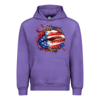 Tulip Leopard American flag lips Urban Hoodie - Neo Western