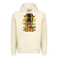 Sandshell juneteenth 1865 afro bun Premium Hoodie - HRA Design Shop