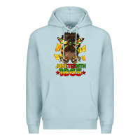 Blue Mist juneteenth 1865 afro bun Premium Hoodie - HRA Design Shop