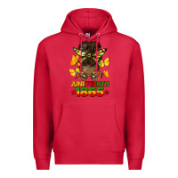 Cardinal juneteenth 1865 afro bun Premium Hoodie - HRA Design Shop