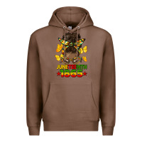 Chestnut juneteenth 1865 afro bun Premium Hoodie - HRA Design Shop