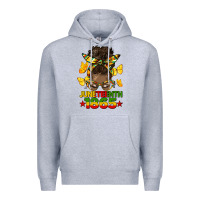 Heather Grey juneteenth 1865 afro bun Premium Hoodie - HRA Design Shop