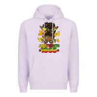 Lilac juneteenth 1865 afro bun Premium Hoodie - HRA Design Shop