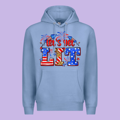 Let's Get Lit 4th Of July Premium Hoodie Designed By Neo Western