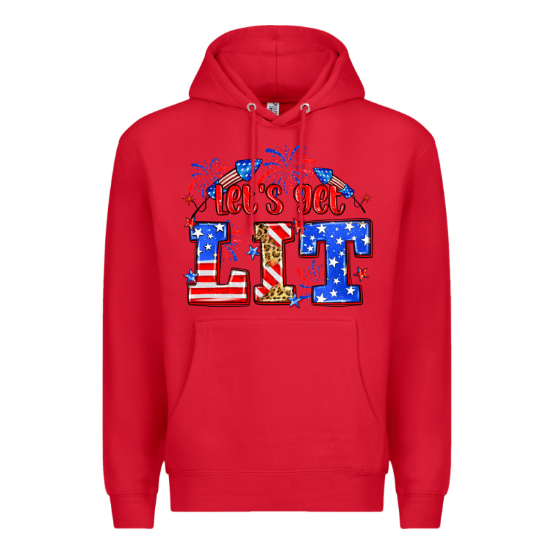Let's Get Lit 4th Of July Premium Hoodie by Neo Western | Teevron