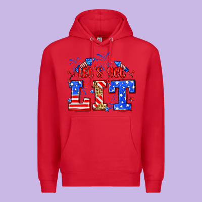 Let's Get Lit 4th Of July Premium Hoodie Designed By Neo Western