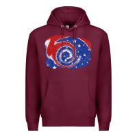 Burgundy Patriotic tie dye background 4th of july Premium Hoodie - CowGirlArtShop