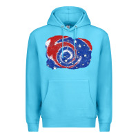 Ocean Blue Patriotic tie dye background 4th of july Premium Hoodie - CowGirlArtShop