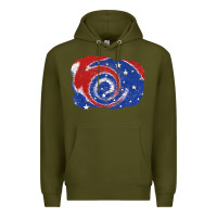 Army Green Patriotic tie dye background 4th of july Premium Hoodie - CowGirlArtShop
