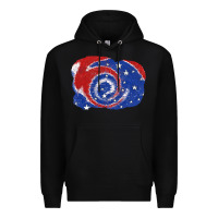 Black Patriotic tie dye background 4th of july Premium Hoodie - CowGirlArtShop