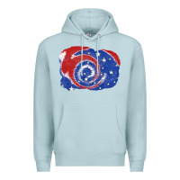 Blue Mist Patriotic tie dye background 4th of july Premium Hoodie - CowGirlArtShop