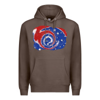 Coffee Patriotic tie dye background 4th of july Premium Hoodie - CowGirlArtShop