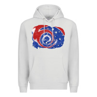 Dove Grey Patriotic tie dye background 4th of july Premium Hoodie - CowGirlArtShop