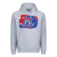 Heather Grey Patriotic tie dye background 4th of july Premium Hoodie - CowGirlArtShop