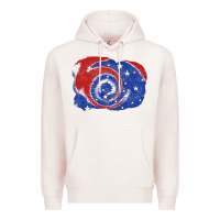 Pale Pink Patriotic tie dye background 4th of july Premium Hoodie - CowGirlArtShop