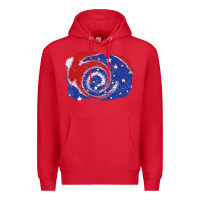 Red Patriotic tie dye background 4th of july Premium Hoodie - CowGirlArtShop