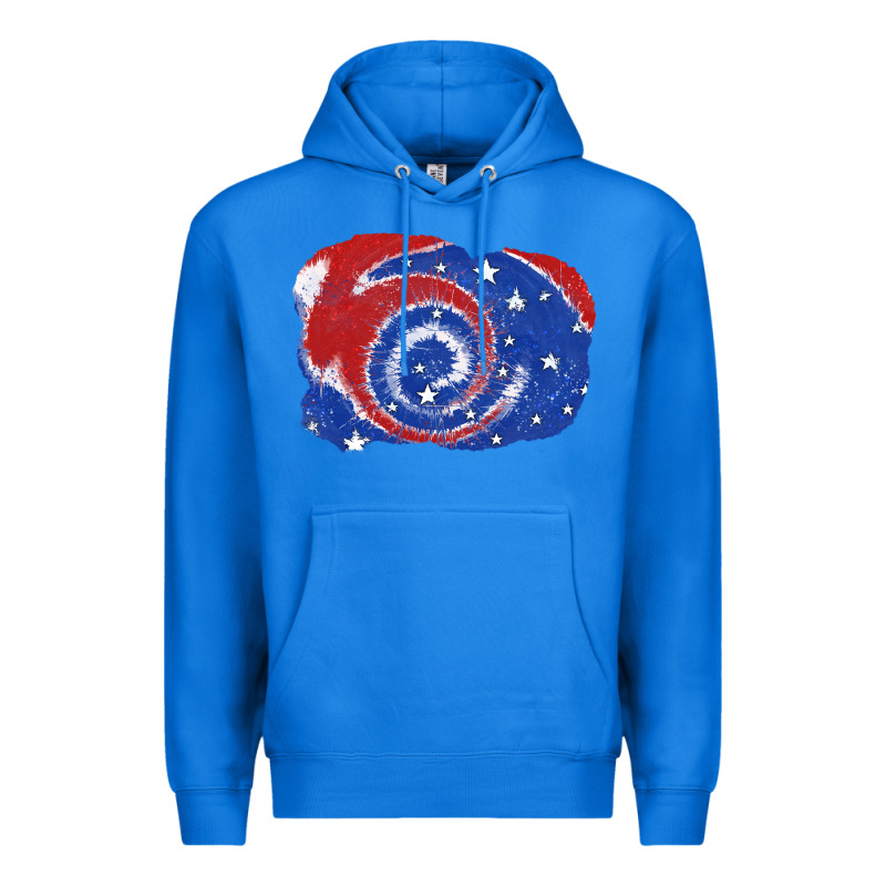 Patriotic Tie Dye Background 4th Of July Premium Hoodie by CowGirlArtShop | Teevron