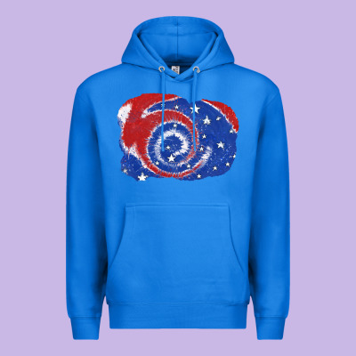 Patriotic Tie Dye Background 4th Of July Premium Hoodie Designed By Cowgirlartshop
