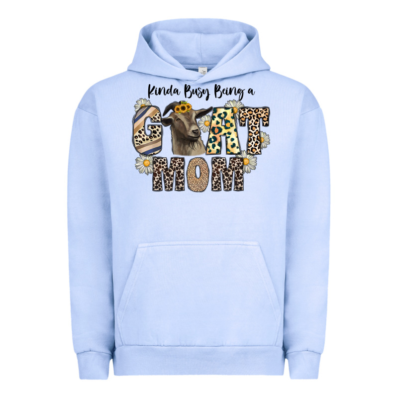 Kinda Busy Being A Goat Mom Urban Hoodie by CowhideDigitalArt | Teevron